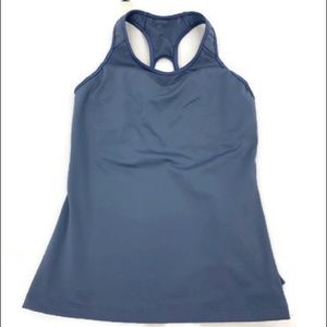 Athleta small tank racerback racerback blue gray